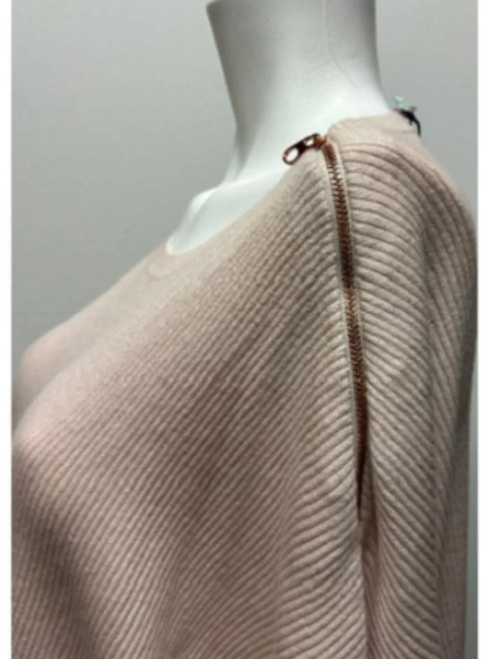 Maggiee Ribbed Poncho Sweater, Light Pink Color by Ted Baker - Picture 4 of 4